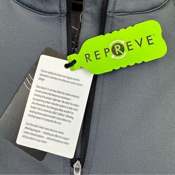 Swannies Golf Sweater Mens Medium Gray Pullover 1/4 Zip Stretch Repreve 23‎ NEW - Picture 15 of 16